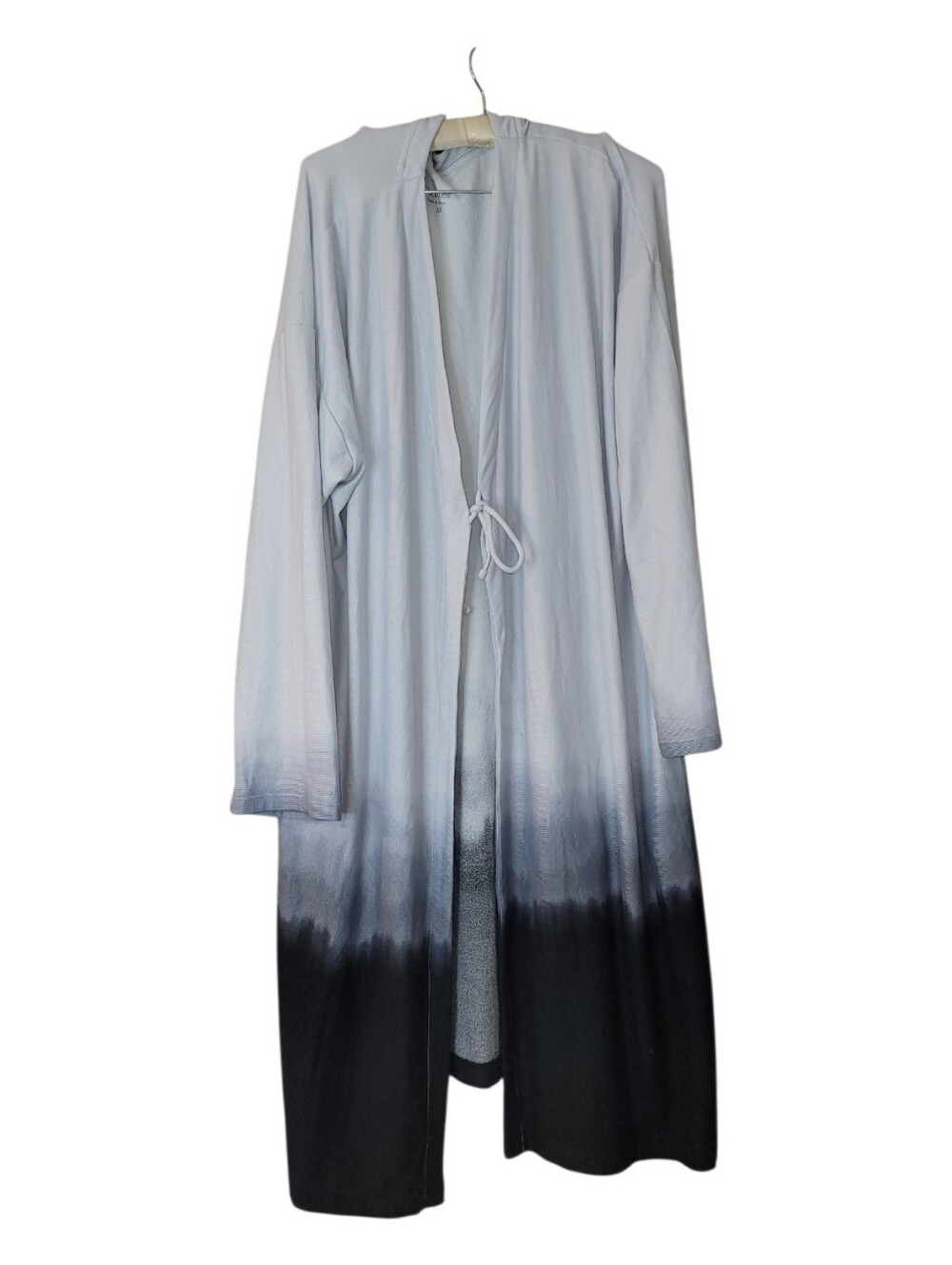 Cuddl Duds Long Tie Front Cardigan Duster 2X